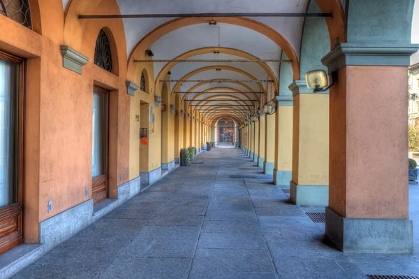Old passage in Alba, Italy. — Stock Photo, Image