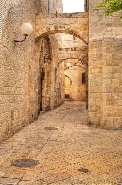 Old street, Jeruzsálem, Izrael. — Stock Fotó