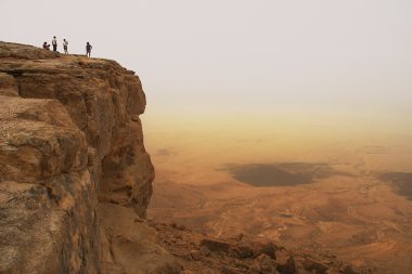 Cliff over the Ramon crater. clipart