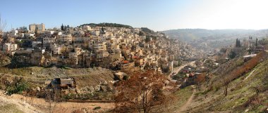 panoramik manzaralı küçük Filistin Köyü.