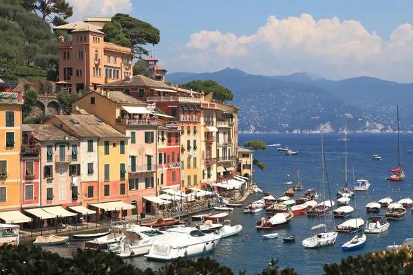 Uitzicht op portofino, Italië. — Stockfoto