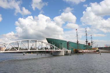 Amsterdam cityscape görünümü.