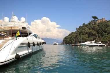 defne, portofino, İtalya içinde yat.