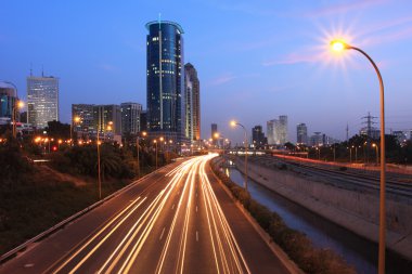 akşam görünüm olarak tel aviv, İsrail.