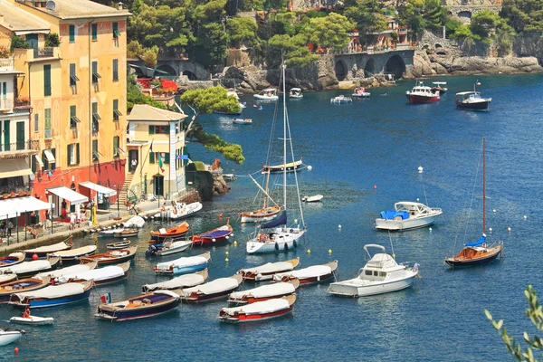 Luftaufnahme der Bucht von Portofino. — Stockfoto