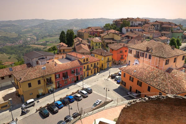 Letecký pohled na diano d'alba v severní Itálii. — Stock fotografie