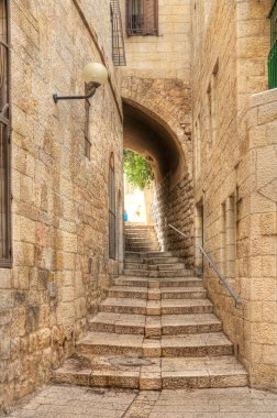 Old street of Jerusalem. clipart
