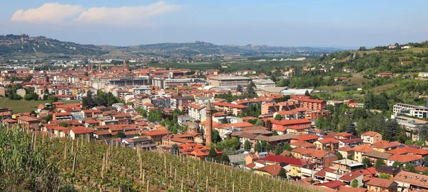 Panoramic view on Alba, Italy. — Stock Photo, Image