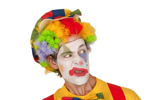 Портрет барвистого клоуна — стокове фото
