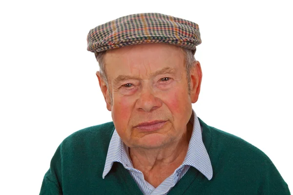 Мужчина старший с кепкой — стоковое фото