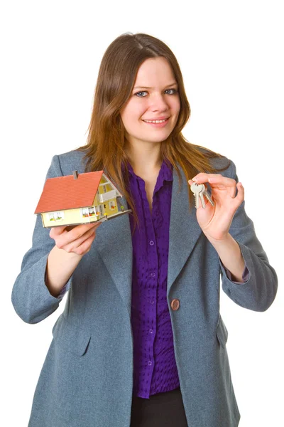 Female real estate agent — Stock Photo, Image
