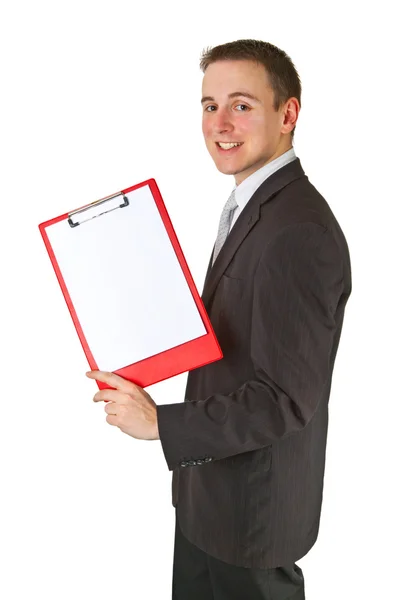 Uomo d'affari con appunti — Foto Stock