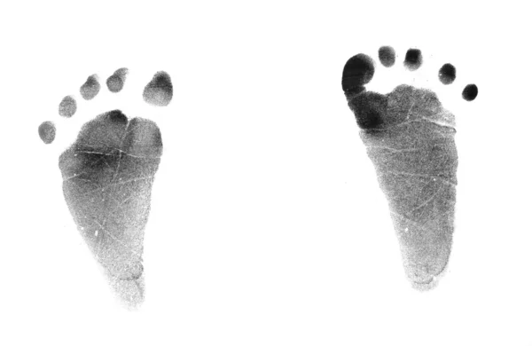 Paar van pasgeboren baby footprints Stockafbeelding