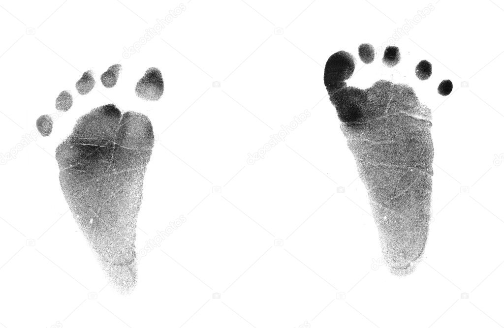 Pair of Newborn Baby Footprints