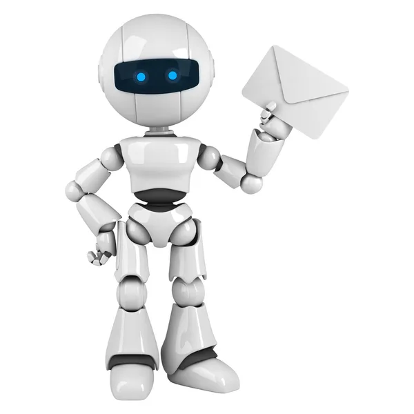 Legrační robot zůstat a zobrazit poštu — Stock fotografie