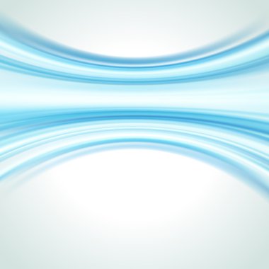 Blue smooth wave vector background clipart