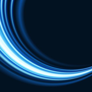 Blue smooth light lines vector background clipart