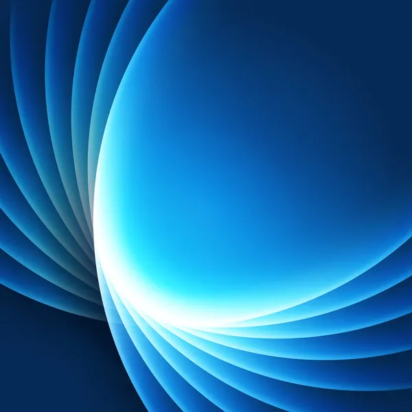 Blauwe glad draai lichtlijnen vector achtergrond — Stockvector