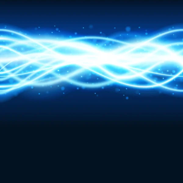 青色の滑らかな波形のベクトルの背景 — ストックベクタ