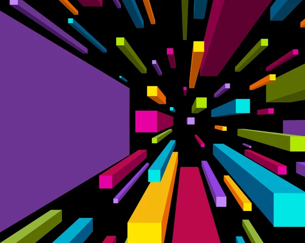Coloré cubes 3D fond vectoriel — Image vectorielle