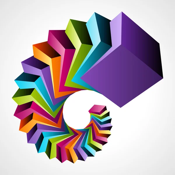 Kleurrijke 3D-kubussen vector achtergrond — Stockvector