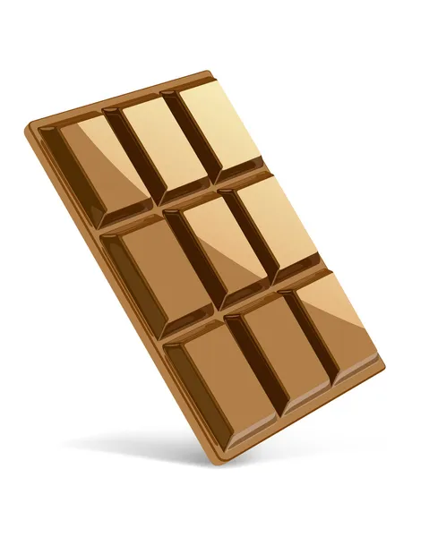 Barra de chocolate en perspectiva vector — Vector de stock