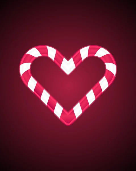 Navidad caramelo como fondo vector corazón — Archivo Imágenes Vectoriales