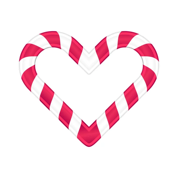Christmas candy as heart vector illustration — Stock Vector