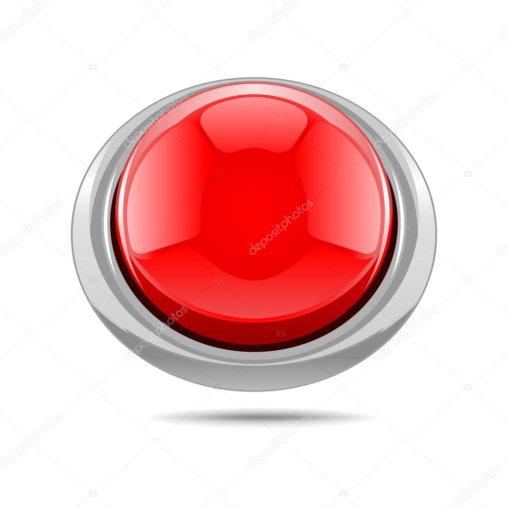 Red vector shiny button
