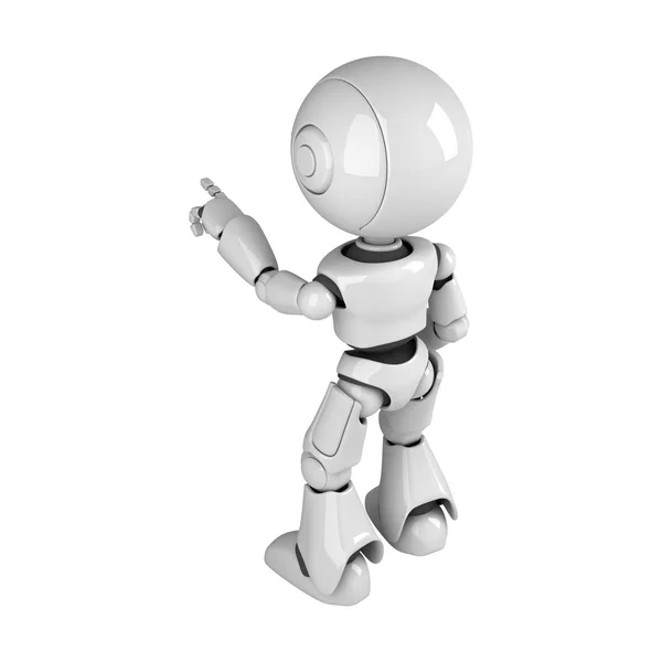 Funny robot stay and point — Stock Fotó