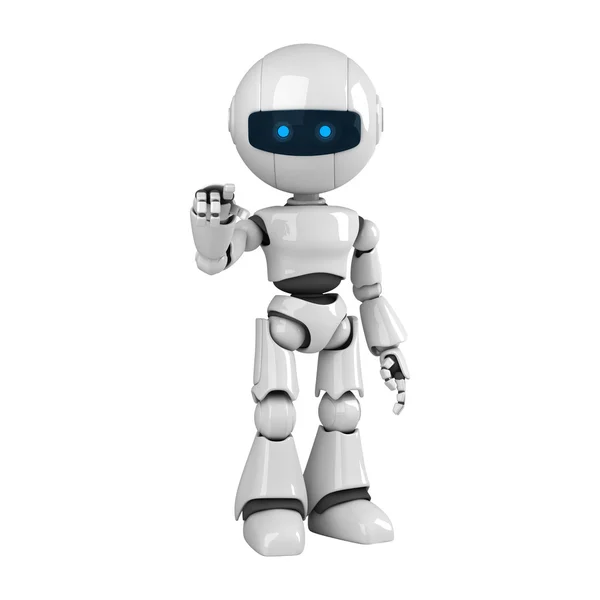 Lustiger Roboterhalt und Punkt — Stockfoto