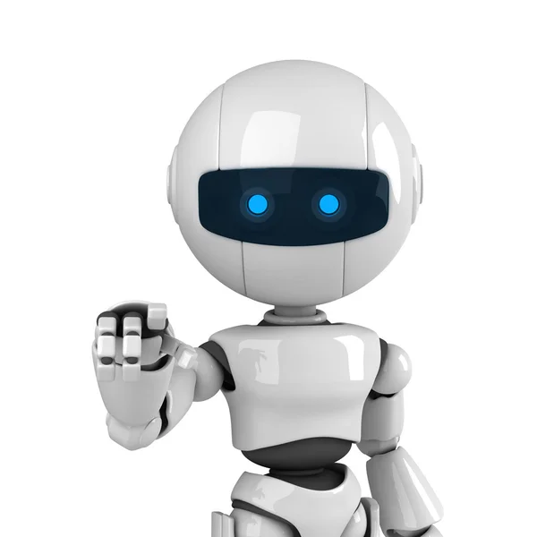 Funny robot stay and point — Stock Photo, Image