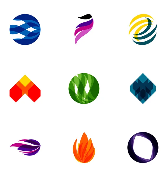 Logotipo elementos de diseño conjunto — Vector de stock