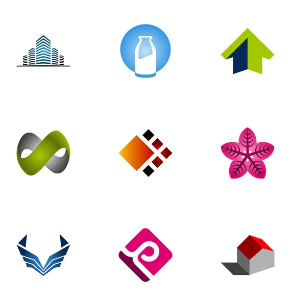 Conjunto de elementos de design do logotipo — Vetor de Stock