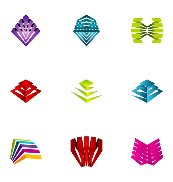 Набор элементов дизайна логотипа — стоковый вектор