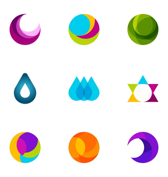 Ensemble d'éléments de conception de logo — Image vectorielle