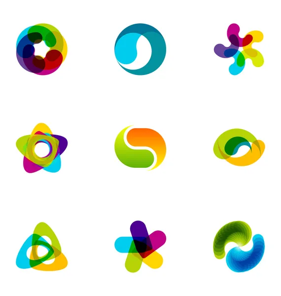 Logotipo elementos de diseño conjunto — Archivo Imágenes Vectoriales