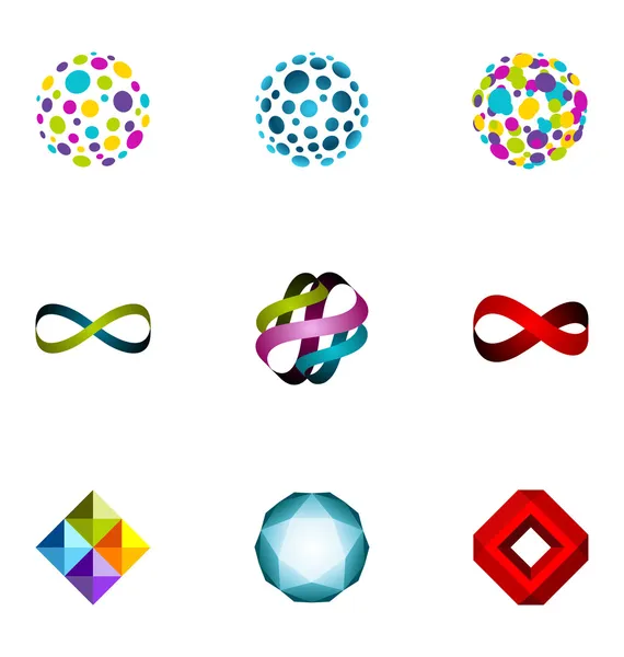 Set di elementi di design logo 20 — Vettoriale Stock