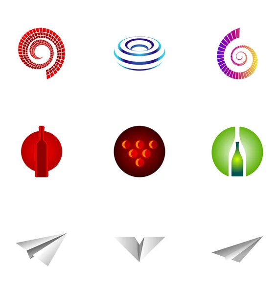 Logo tasarım öğeleri 19 ayarla — Stok Vektör