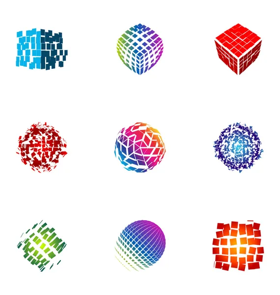 Set di elementi di design logo 18 — Vettoriale Stock