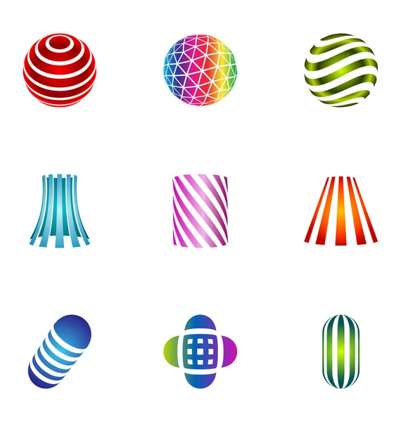 Set di elementi di design logo 16 — Vettoriale Stock