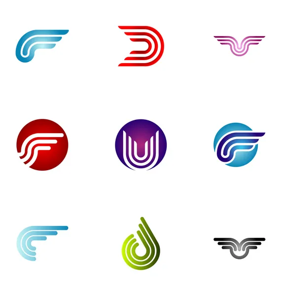 Ensemble d'éléments de conception de logo 14 — Image vectorielle