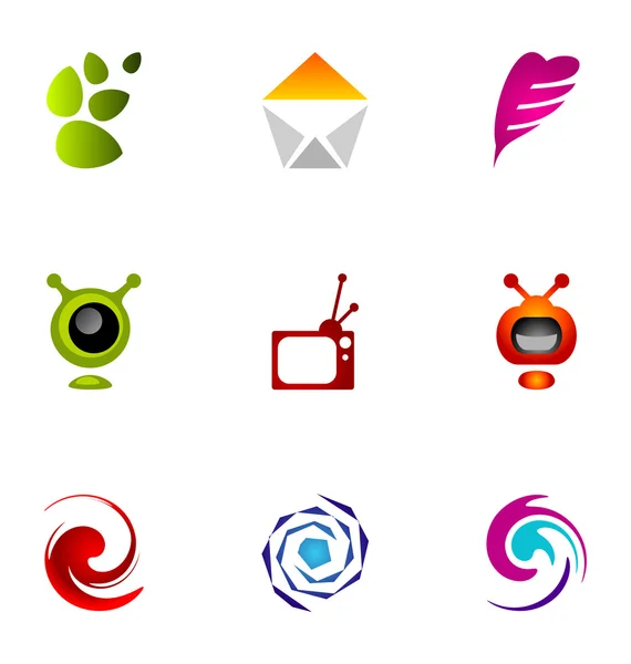 Set di elementi di design logo 08 — Vettoriale Stock