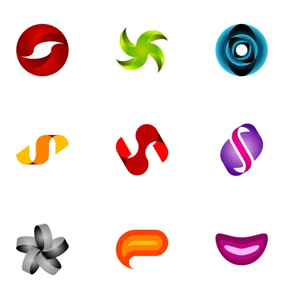Set di elementi di design logo 04 — Vettoriale Stock