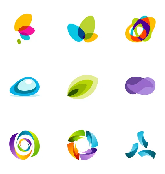 Ensemble d'éléments de conception de logo 03 — Image vectorielle