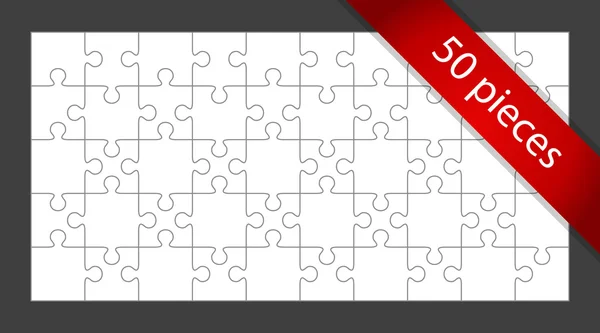 Vektor 50 Puzzleteile Hintergrund — Stockvektor