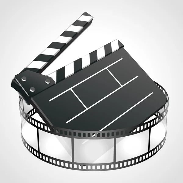Film klap bestuur bioscoop strip vectorillustratie — Stockvector