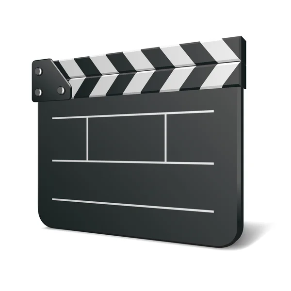 Película clap board cine vector ilustración — Vector de stock