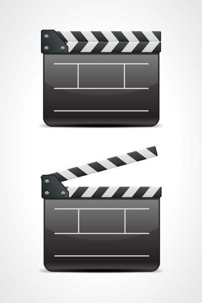 Film clap board cinema vector illustration
