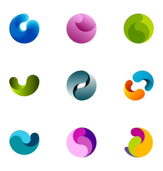 Logotipo elementos de diseño conjunto Ilustraciones de stock libres de derechos
